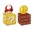 Caixa Cubo com Aplique Super Mario Colorido PT C/8