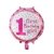 BALAO FIRST HAPPY BIRTHDAY GIRL 45CM - ROSA