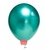 Balão cromado verde, de látex, número 9 