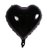 Balão de coração preto 18 polegadas 
