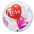 Balão Bubble Coração Escrito eu Te Amo