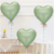 corazón verde oliva de 18 pulgadas en forma de corazón verde salvia globos de 18 pulgadas, globos de helio mylar, globos de aluminio para decoración de baby shower para niñas, niños, día de San Valentín, cumpleaños, boda, decoración nupcial