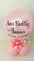 Balão Cluster personalizado, bubble com base e aplique de borboletas mesário aniversário, nascimento