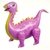 Lindo balão de Brontossauro rosa, é dividido em partes (tronco e patas) onde você encaixa o balão para ele ter o efeito de movimentos. L​lindo para decoração das suas festas. 