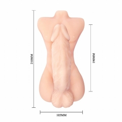 Masturbador Feminino com prótese em Cyberskin Formato de Corpo - Bigger Man-Baile - loja online