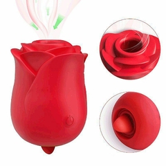 Rosa estimuladora Cúpula - 2 em 1 com pulsação e língua