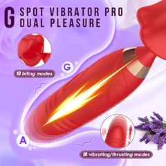 jhory Vibrador de nova estrutura com estimulador em formato de boca