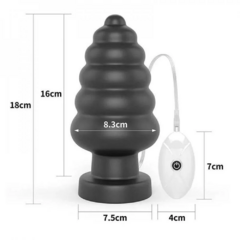 PLUG ANAL COM 7 VIBRAÇÕES 18X8,3CM - comprar online