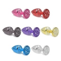 PLUG ANAL PEQUENO CRAVEJADO STRASS HARD