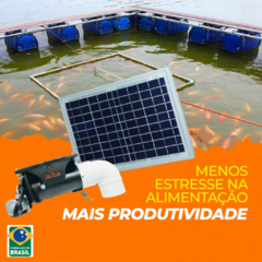 Mecanismo dosador de ração automático com kit solar + divisor y para dois animais