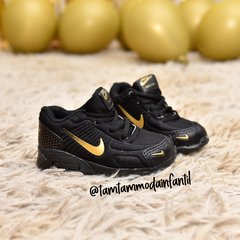 Tênis Nike Preto com Dourado - Tam Tam Moda Infantil