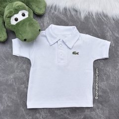 Camisa Polo Lacoste Branca - Tam Tam Moda Infantil