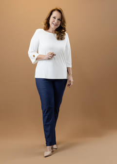Calça Cleusa malha jeans azul - loja online