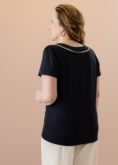 Blusa Ametista preta - Cleusa Boutique