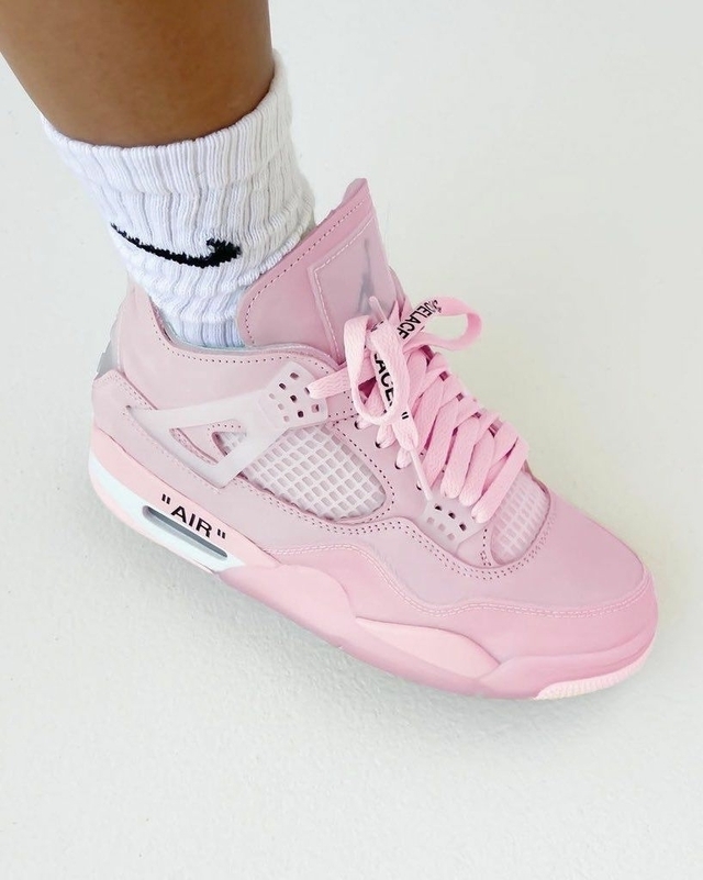 Air Jordan Retro 4 Off White Pink - MYR SNEAKERS