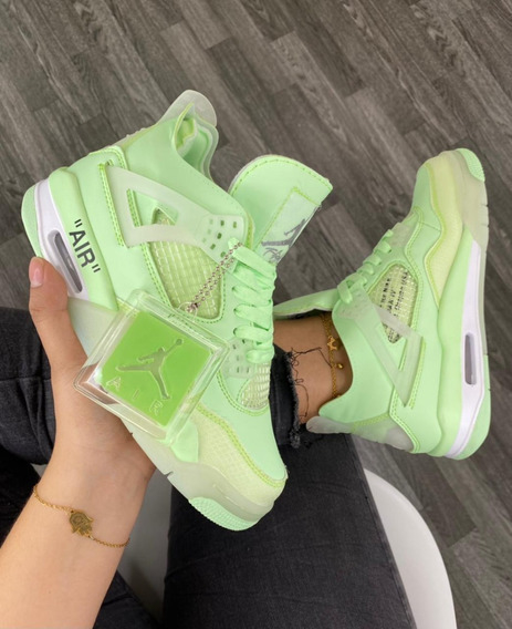Jordan retro 4 verdes new arrivals