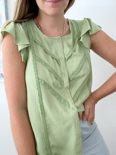 Camisa Jorgelina Verde - Catalina Indumentaria