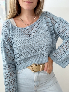 Sweater Macedonia Celeste - comprar online