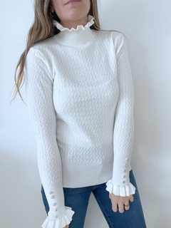 Sweater Polonia Blanco - Catalina Indumentaria