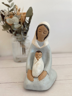 Imagen virgen con niño regazo celeste (NO SE ENVIA POR CORREO ARGENTINO) en internet
