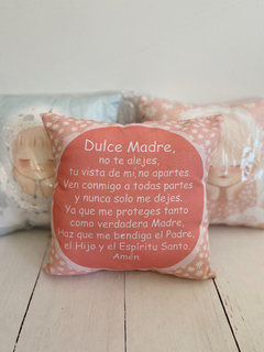 Almohadon Virgen con niño rosa - comprar online