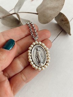 Medalla Virgen milagrosa perlitas