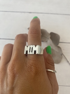 Anillo tres iniciales (plata) - tienda online