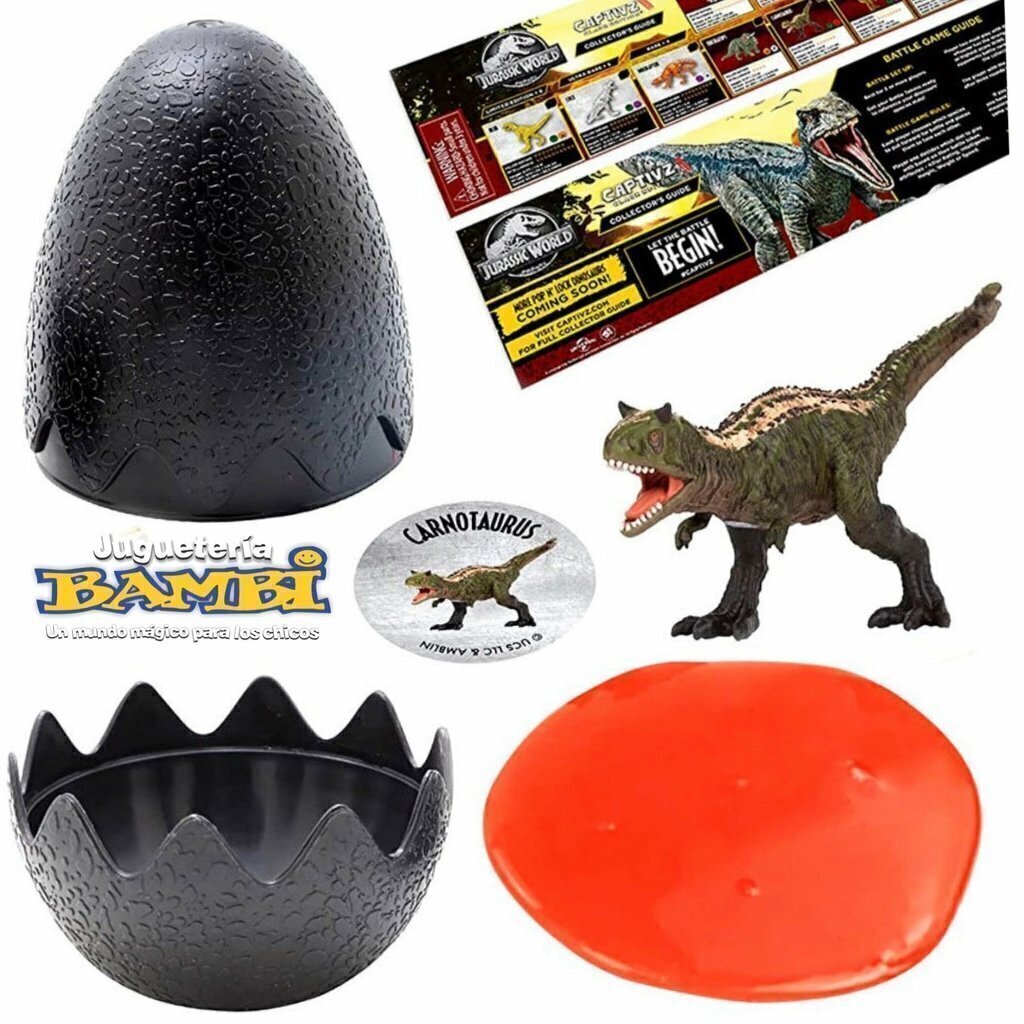 Dinosaurios Jurassic World Pack X 4 Huevos Con Slime