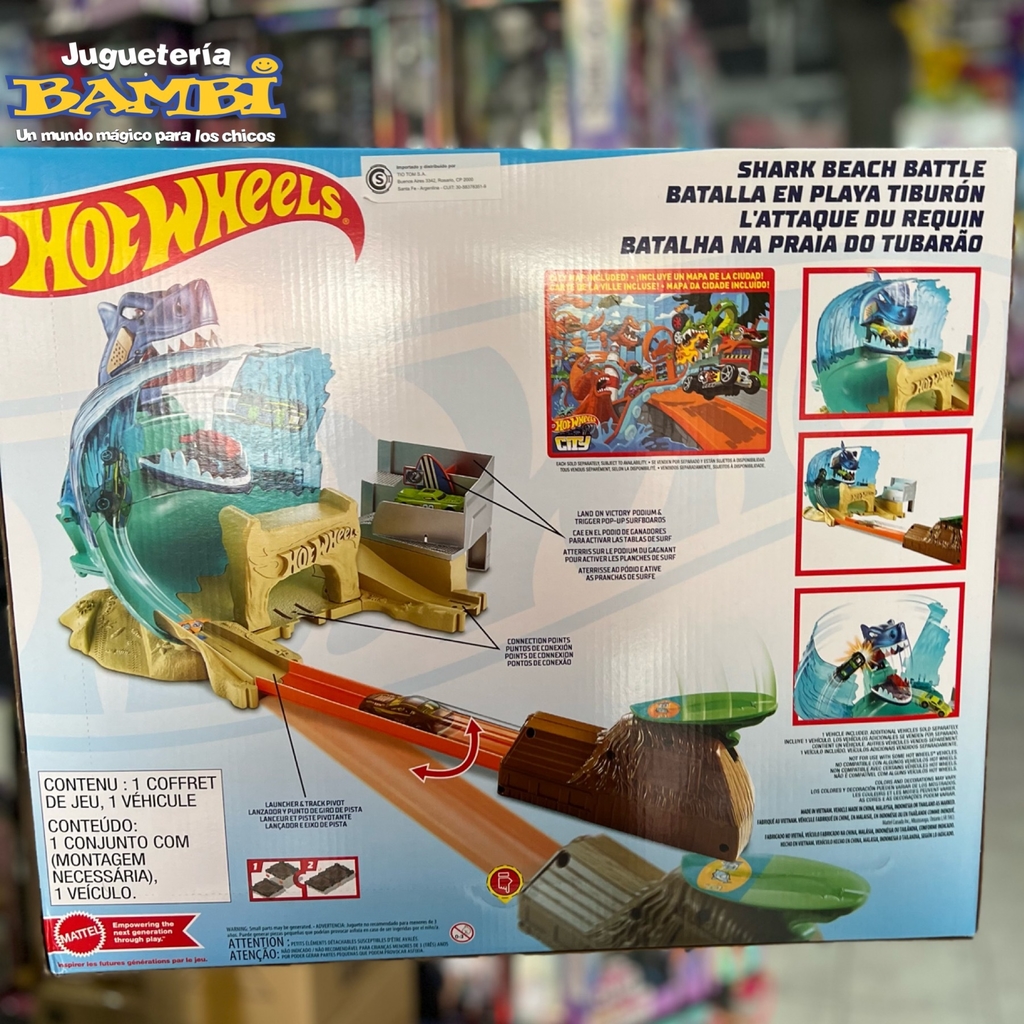 Pista batalla en playa tiburon hot wheels sale