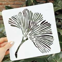 Stencil Hoja Ginkgo 20x20cm - comprar online