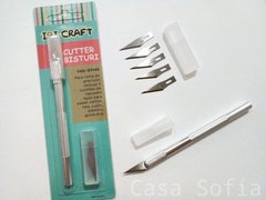 CUTTER PROFESIONAL BISTURI DE PRECISION + 5 HOJAS DE REPUESTO - comprar online