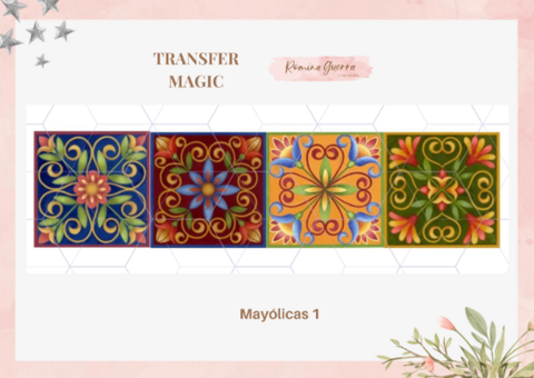 TRANSFER UV 25X8CM MAYOLICAS 1 ROMINA GUERRA