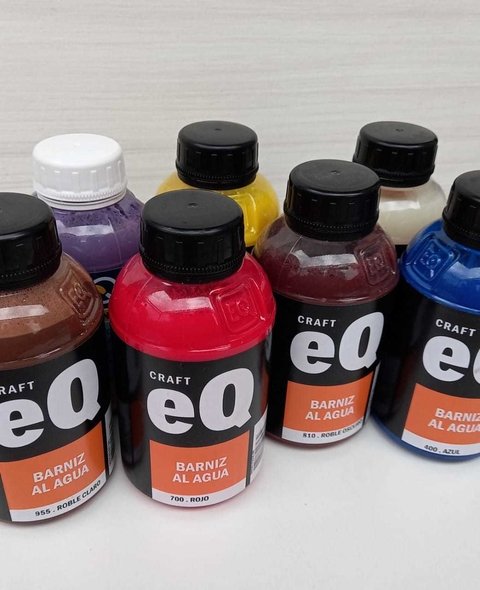 Barniz Al Agua Color Eqarte Varios Tonos 375 Ml Set X3 Unid - $ 2.625