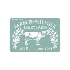 StenciL FARM FRESH COW 20X30CM