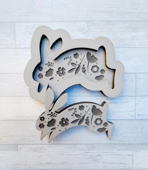 MOLDE CONEJITO+ SELLO 7X5CM