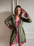 Robe Milca - Verde com Rosa - comprar online