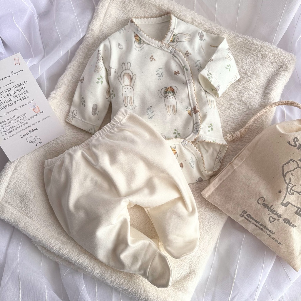 Ajuar de bebe algodon pima deals