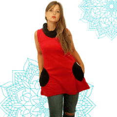 vestidos chaleco de plush - comprar online