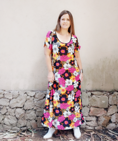 vestido largo carmela en seda fria
