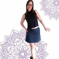 pollera minifalda simil jean - comprar online