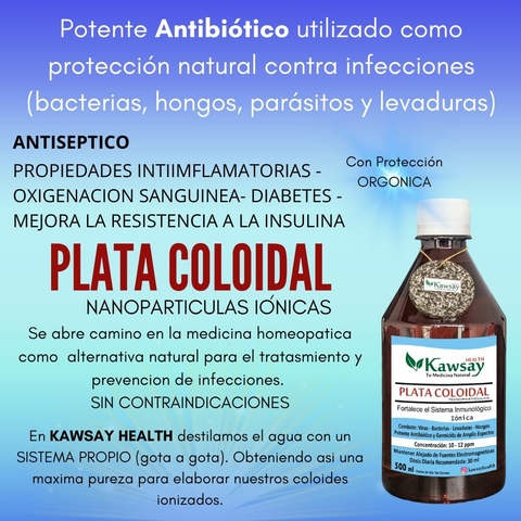La plata coloidal, maravilloso antibiótico natural - Saudavel Herbolario