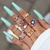 Set 8 Anillos Lilac