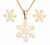 Set Collar y Aros Copo de Nieve (Acero) - comprar online