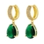 Aros Gota verde (Baño 18k)