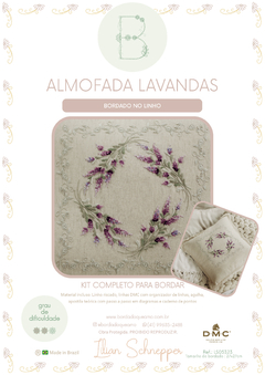 Kit de Bordado Almofada Lavandas