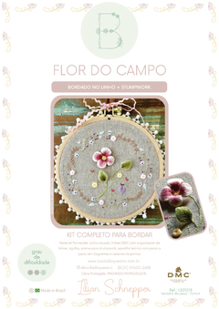 KIT DE BORDADO FLOR DO CAMPO