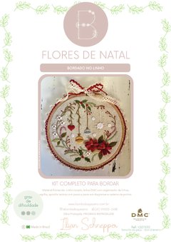 KIT DE BORDADO FLORES DE NATAL