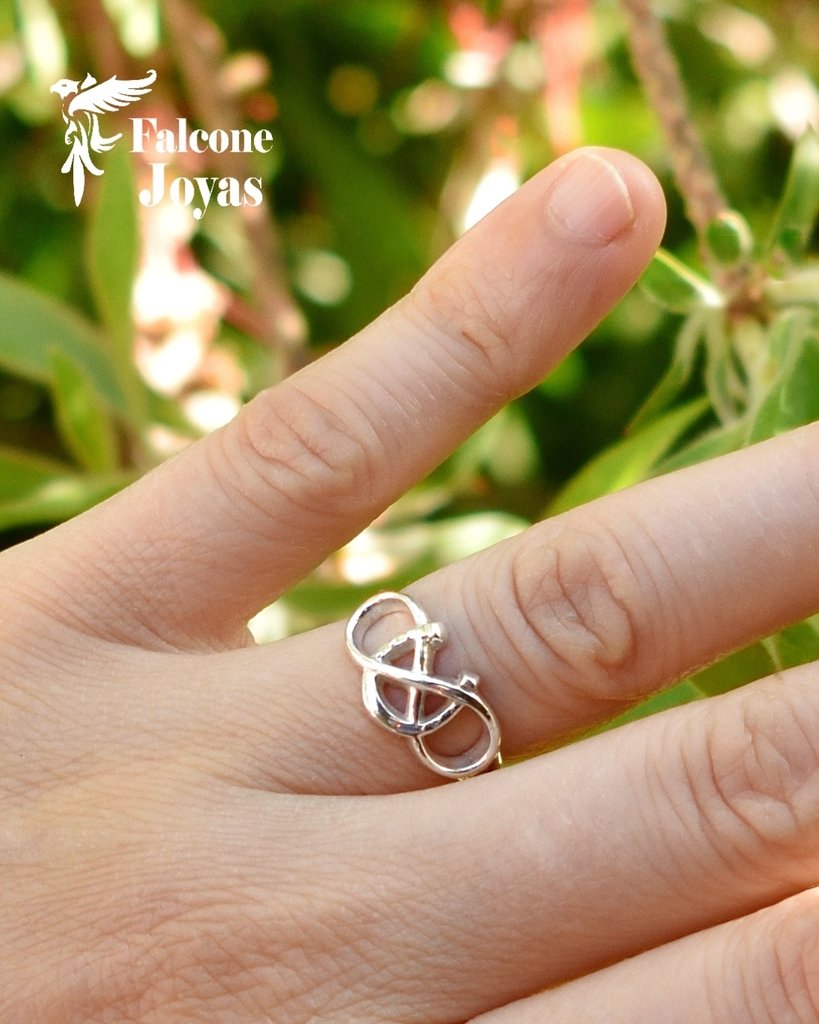 Anillo de herradura de plata sales