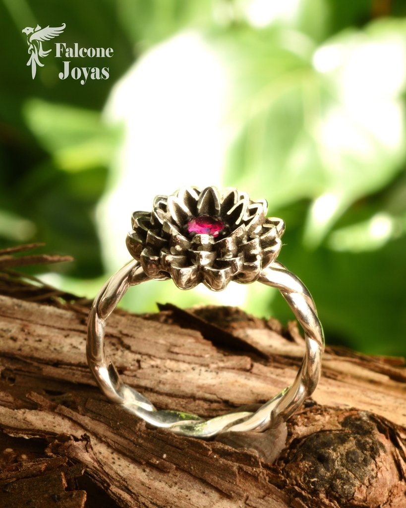 Anillo de compromiso flor de loto shop