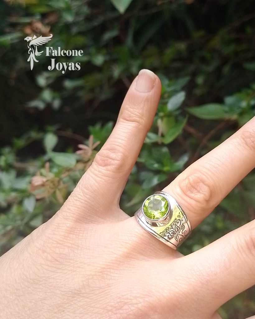 Anillos Galia Joyas de plata con piedras y hojas
